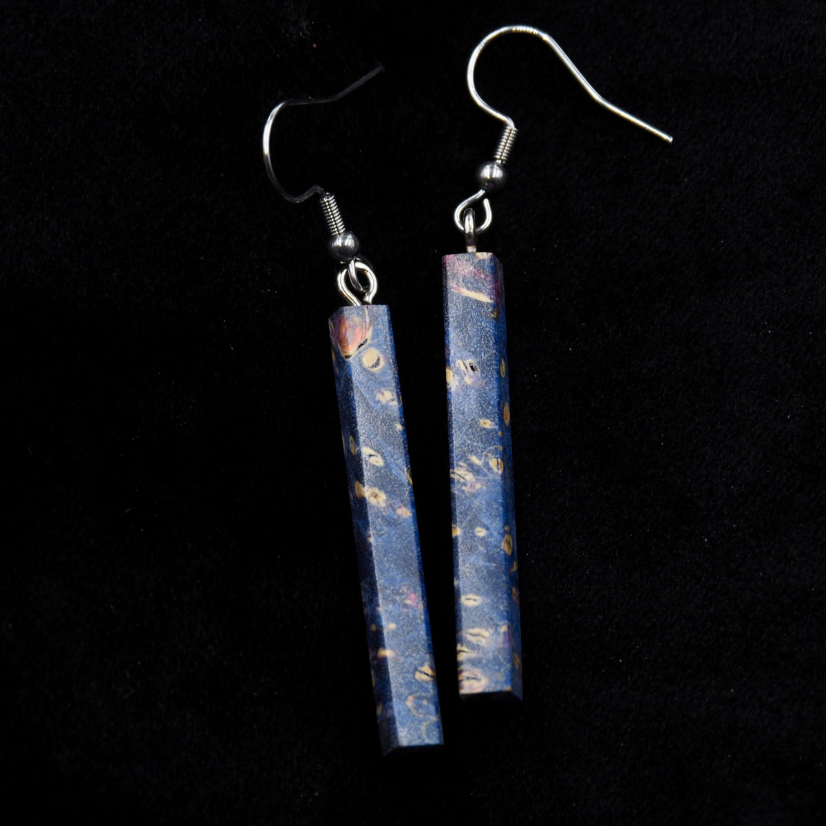Pièce unique #37 - Boucles d'oreilles en Bois de Bouleau Stabilisé