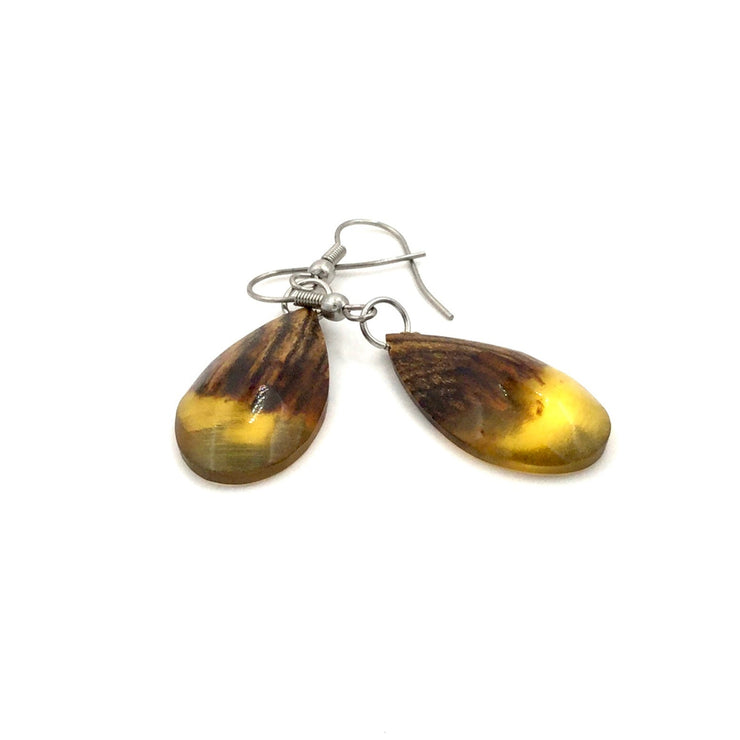 Pièce unique #026 - Boucles d'oreilles en Bois de Bocote et résine