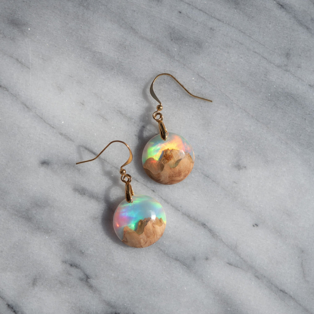 Boucles d'oreilles rondes Clair de Lune