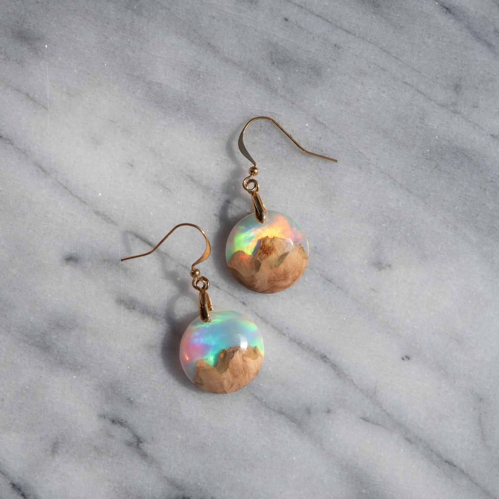 Boucles d'oreilles rondes Clair de Lune