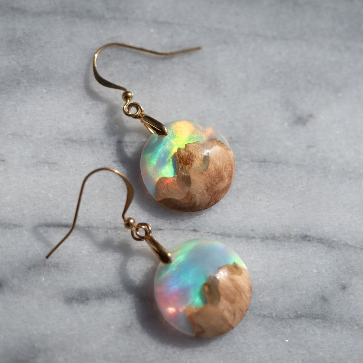 Boucles d'oreilles rondes Clair de Lune