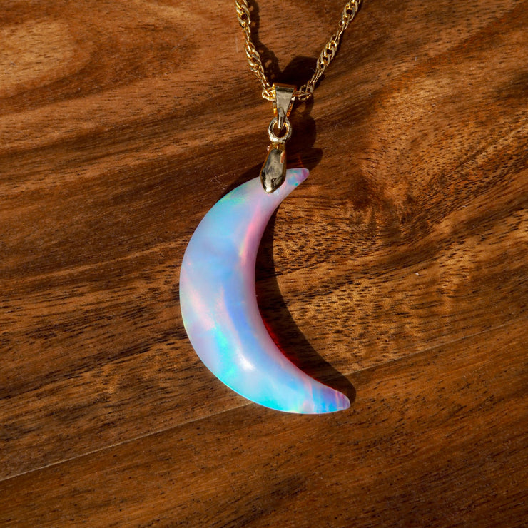 Pendentif Terre D'opala - Demi-Lune