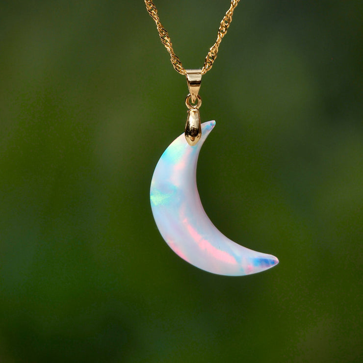 Pendentif Terre D'opala - Demi-Lune