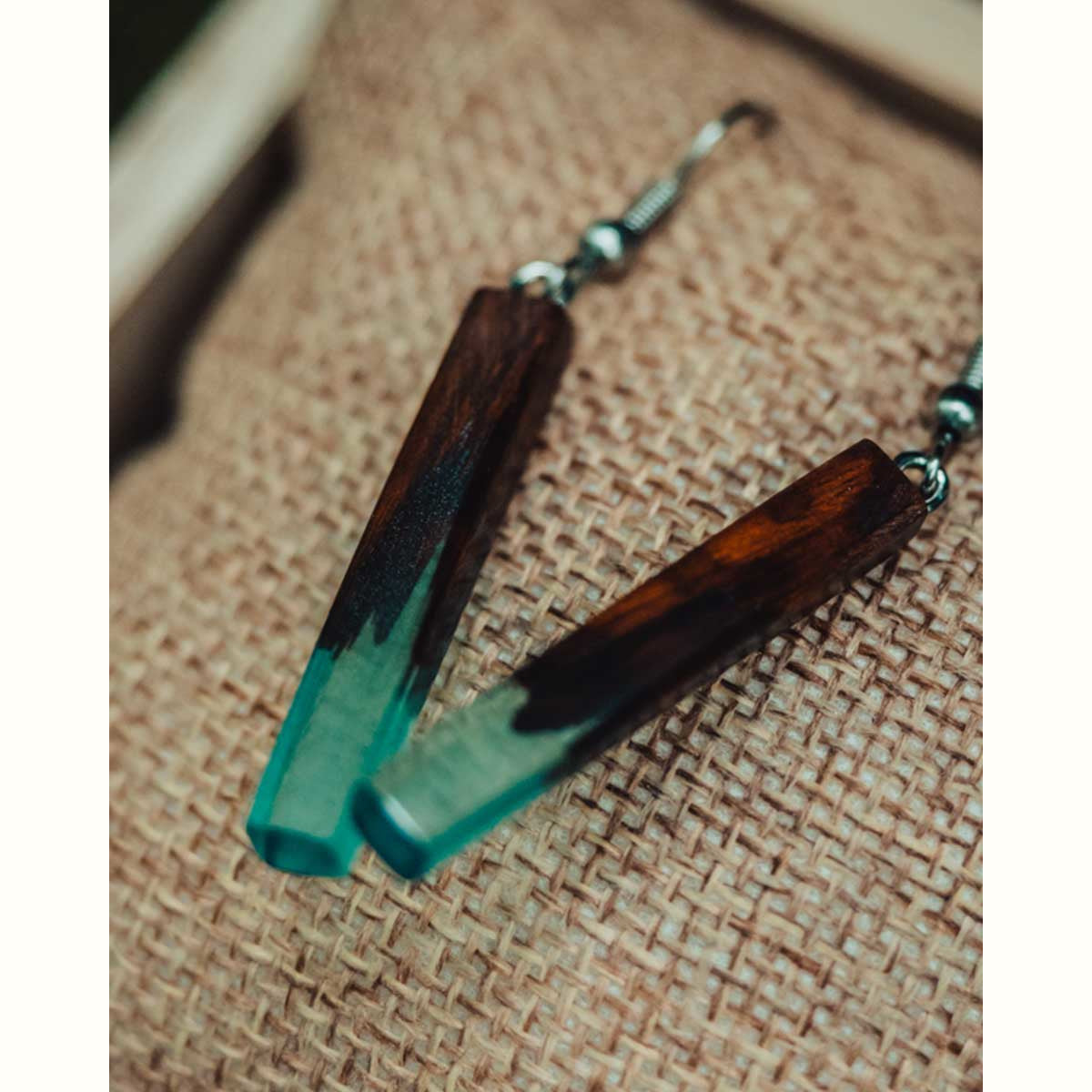 Boucles d'oreilles en bois d’amourette