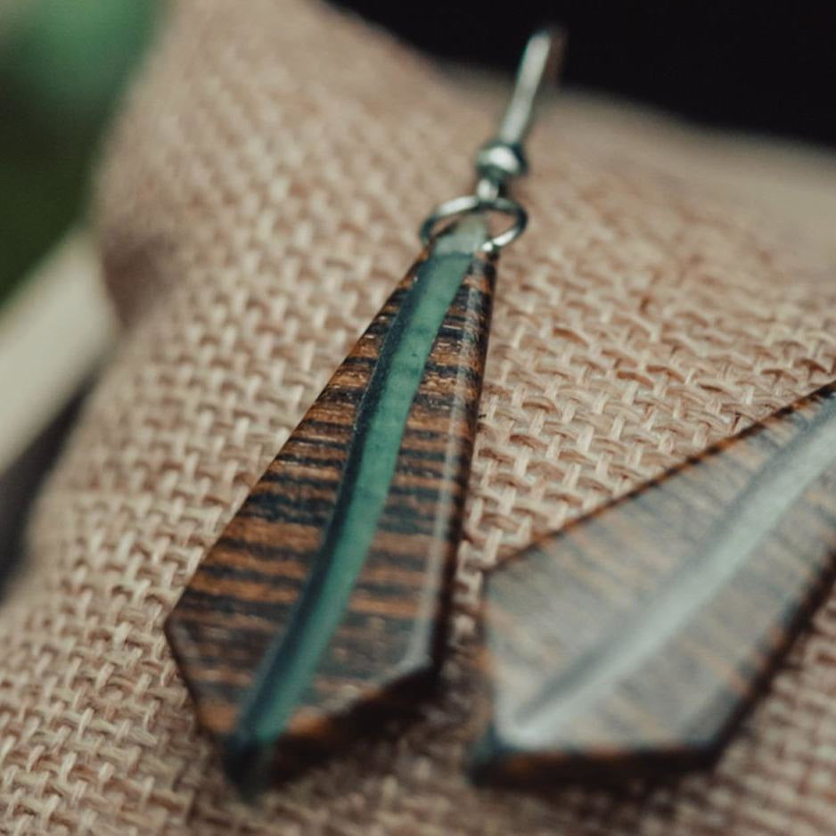 Boucles d'oreilles en bois de bocote
