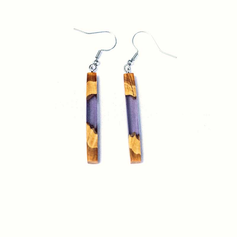 Boucles d'oreilles en loupe d’eucalyptus