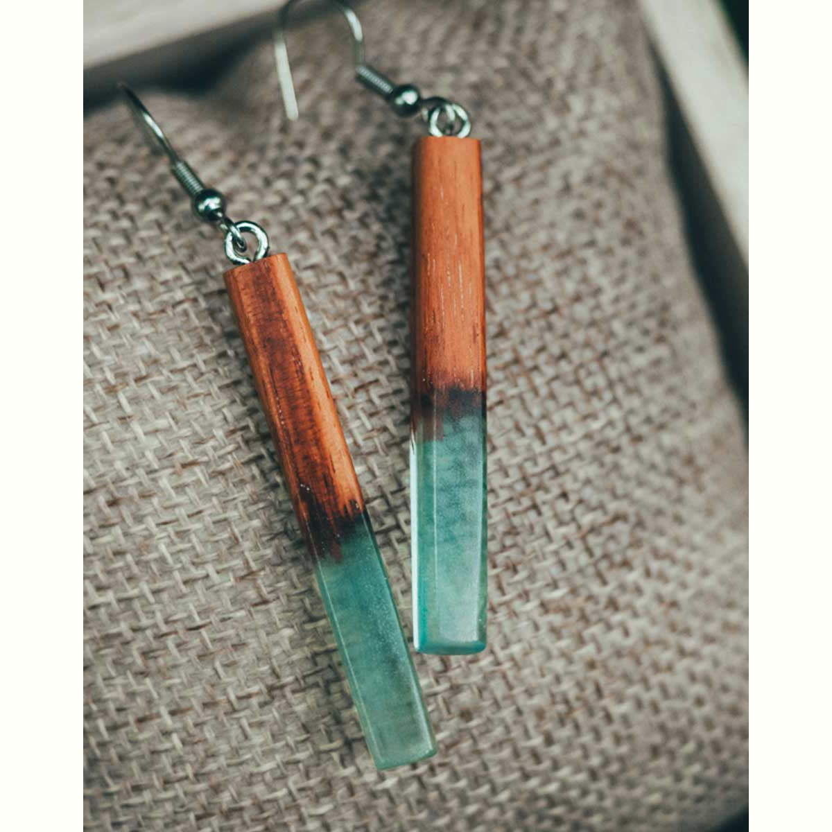 Boucles d'oreilles en bois de rose