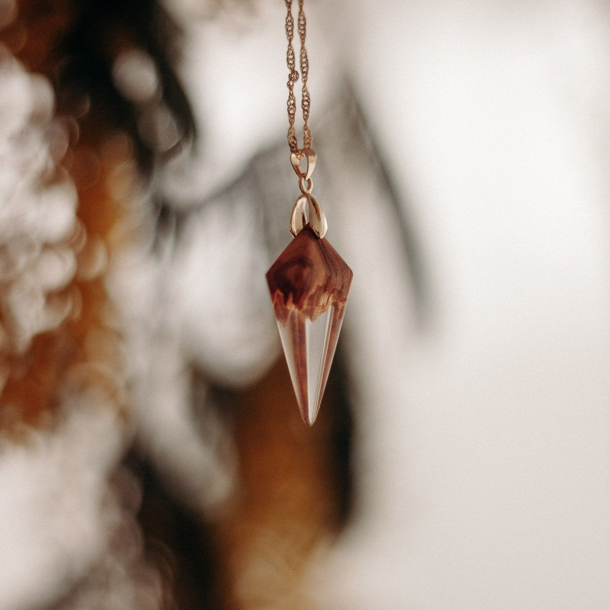 Pendentif en bois d’olivier