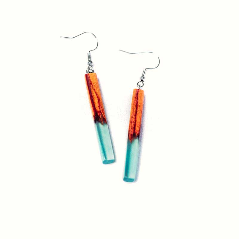 Boucles d'oreilles en bois de rose