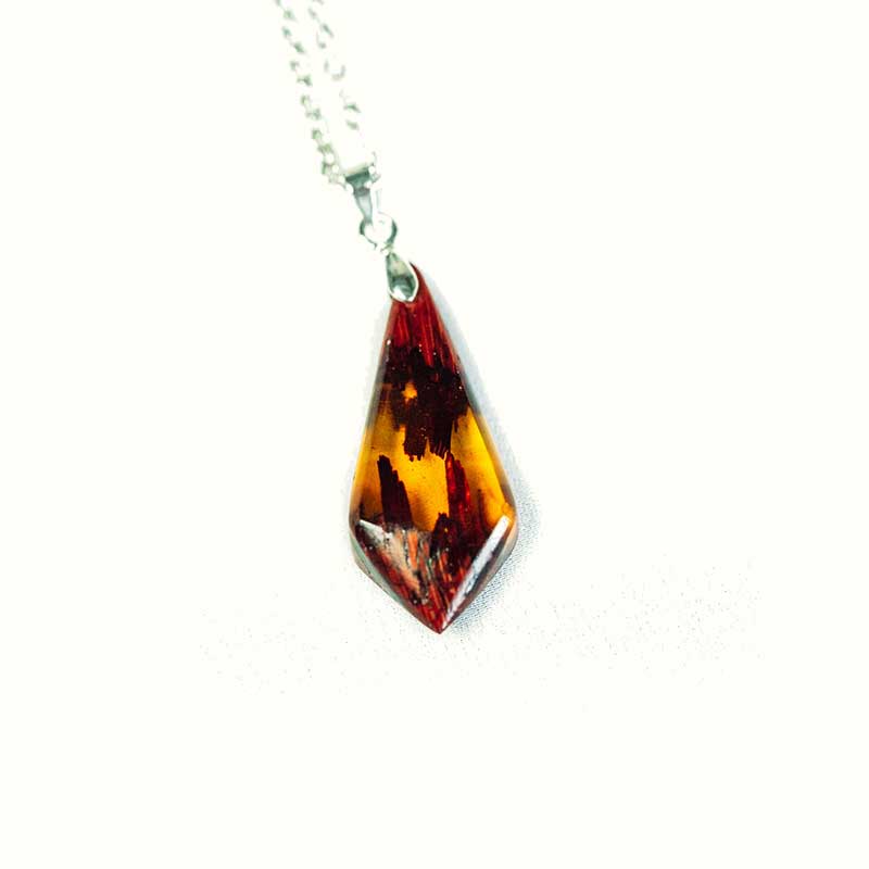 Pendentif en bois de padouk