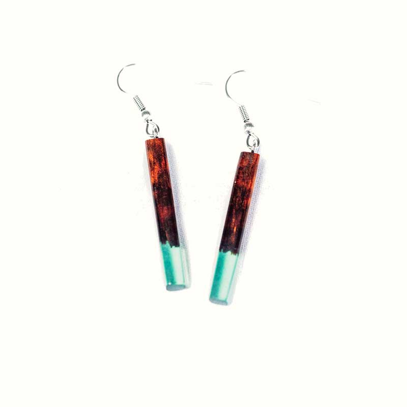 Boucles d'oreilles en bois d’amourette