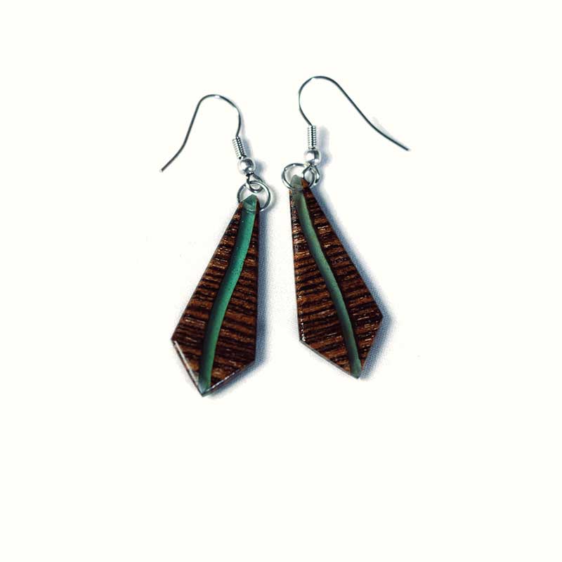 Boucles d'oreilles en bois de bocote