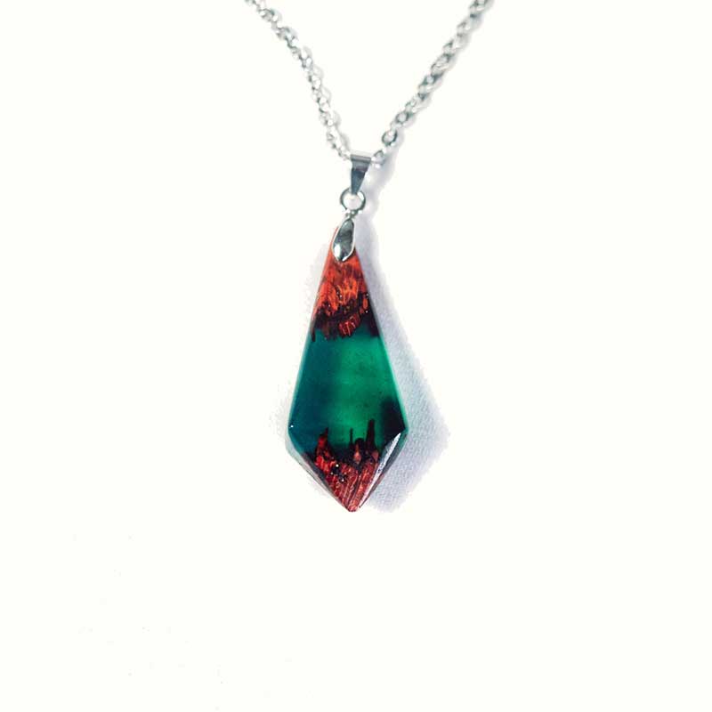 Pendentif en bois de padouk