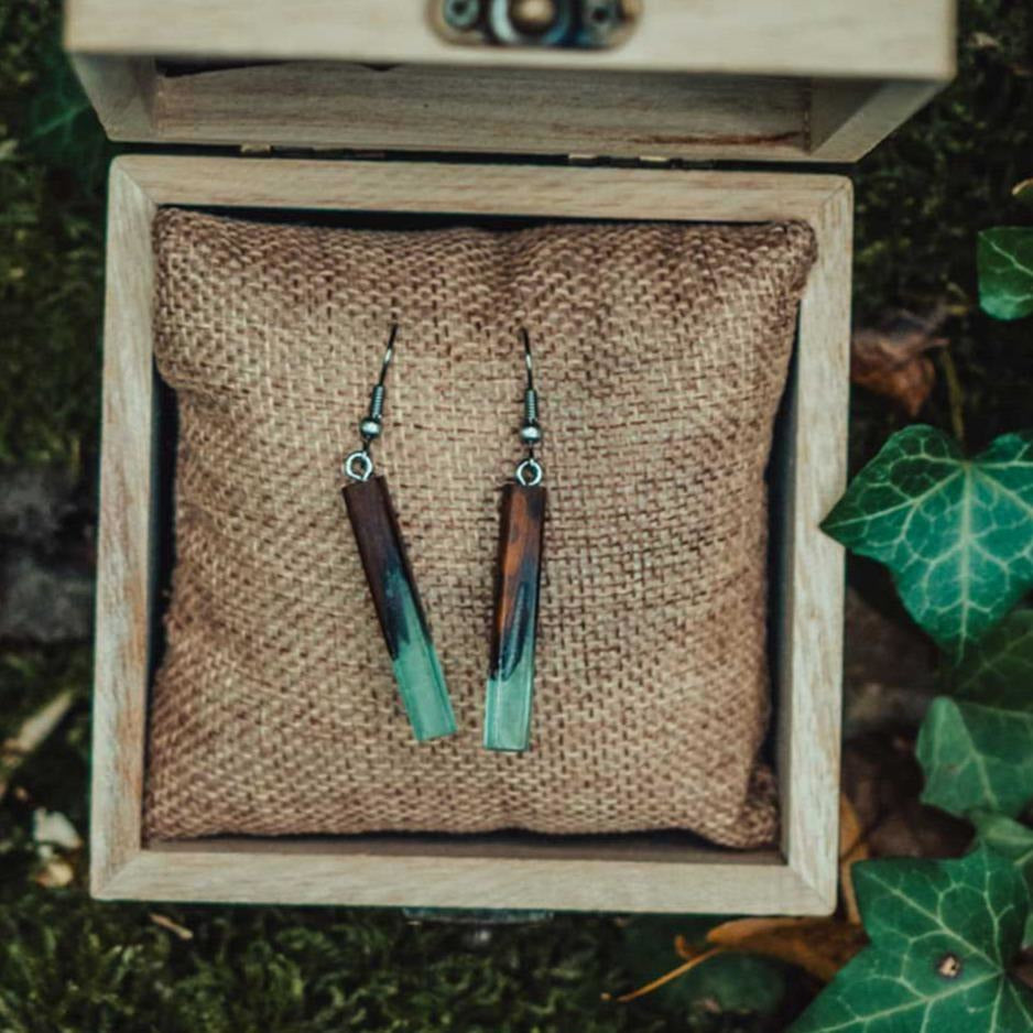 Boucles d'oreilles en bois d’amourette