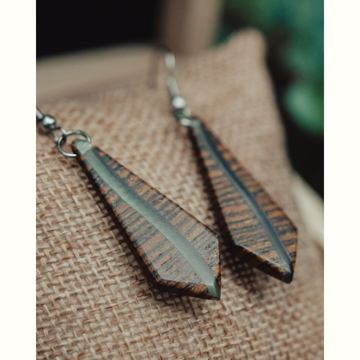 Boucles d'oreilles en bois de bocote