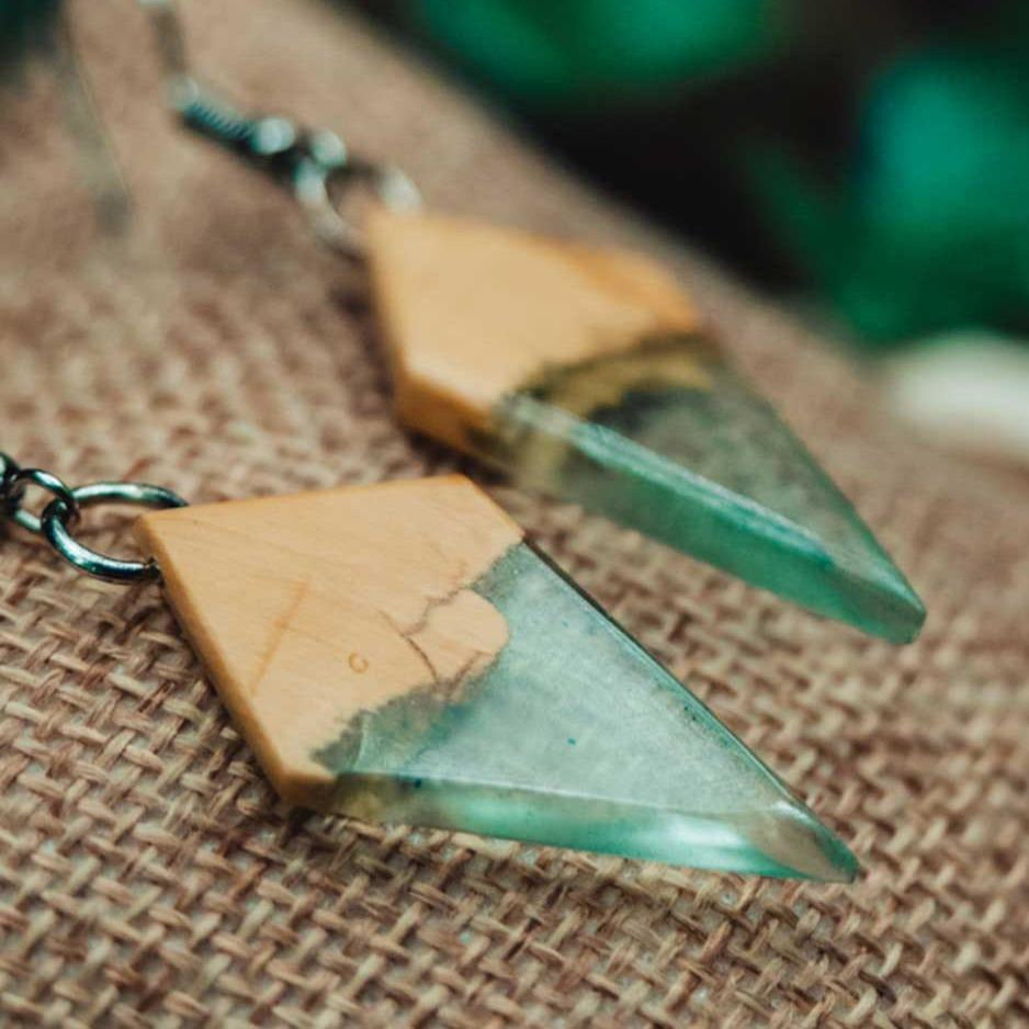 Boucles d'oreilles en bois de buis