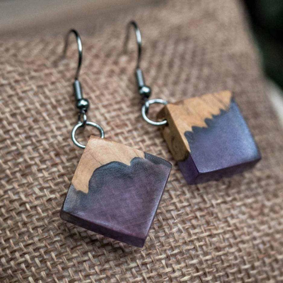 Boucles d'oreilles en loupe d'eucalyptus