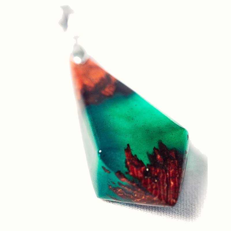 Pendentif en bois de padouk