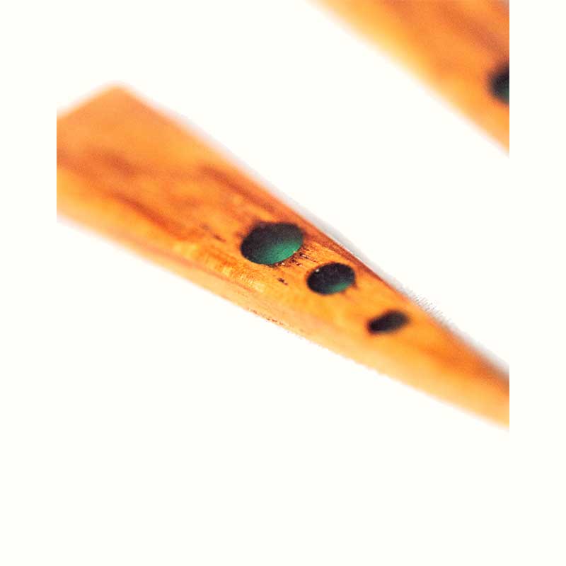 Boucles d'oreilles en bois de she oak
