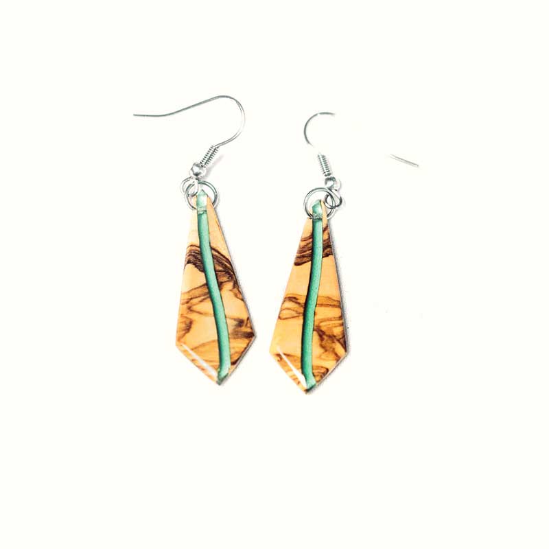 Boucles d'oreilles en bois d’olivier