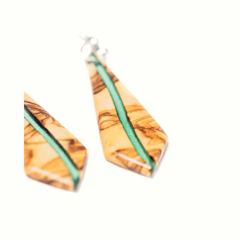 Boucles d'oreilles en bois d’olivier