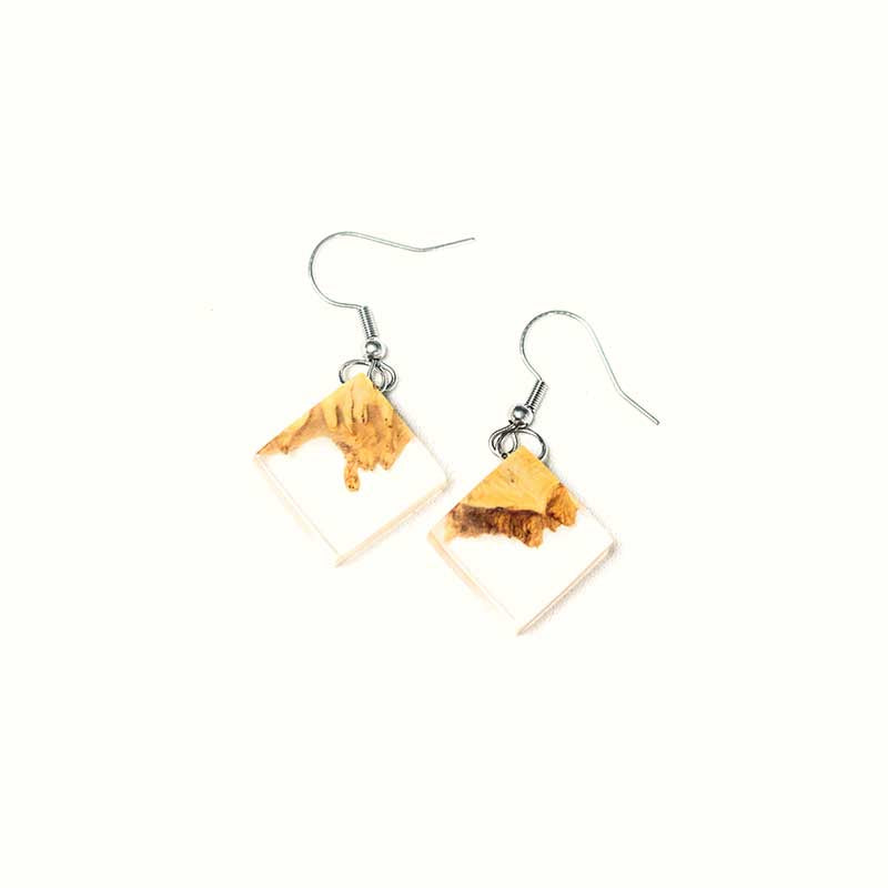 Boucles d'oreilles en loupe d'eucalyptus
