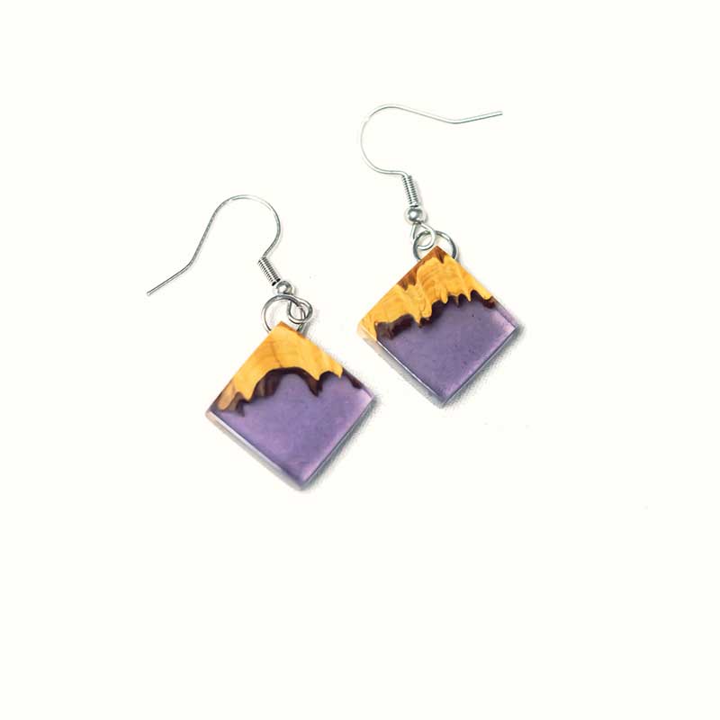 Boucles d'oreilles en loupe d'eucalyptus