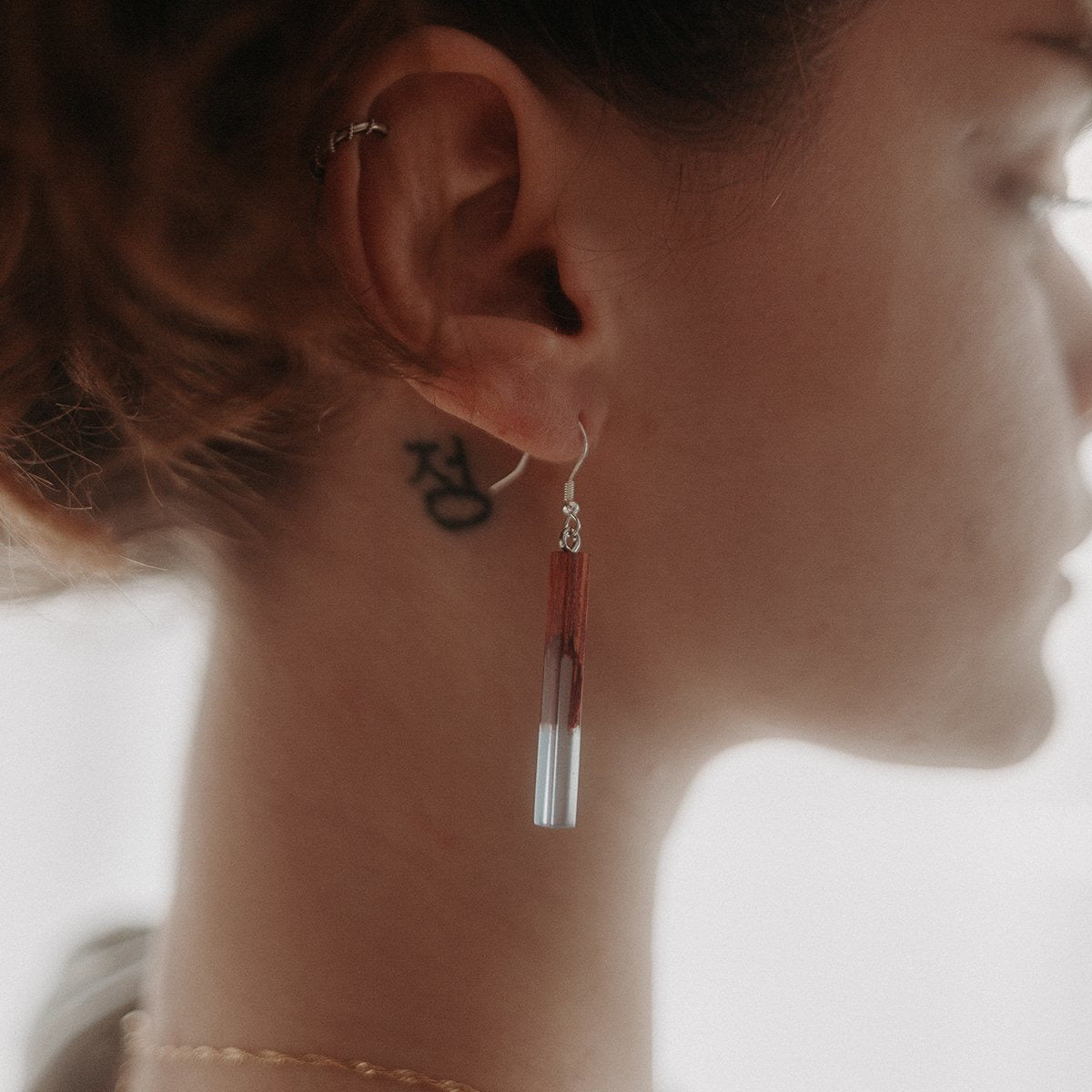Boucles d'oreilles en bois de rose
