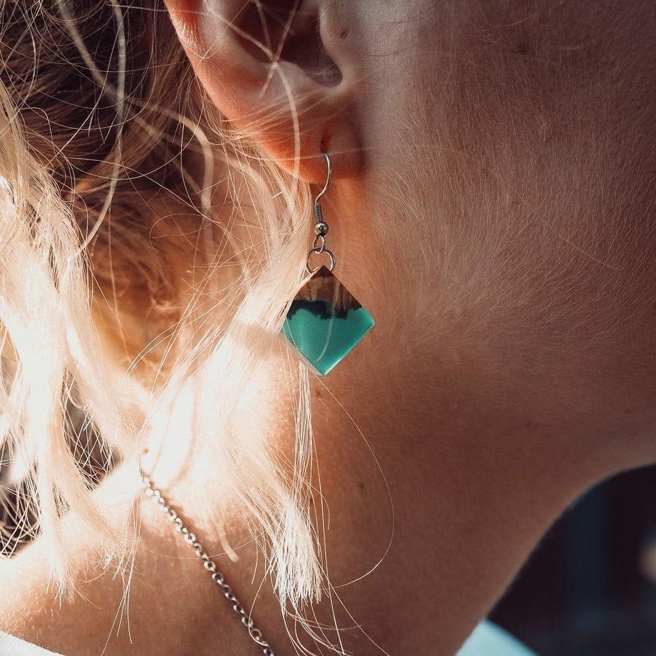 Boucles d'oreilles en loupe d'eucalyptus