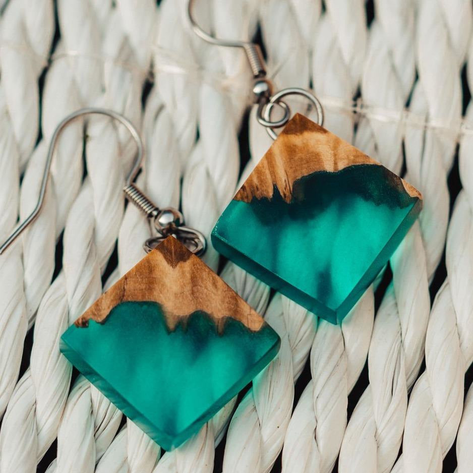 Boucles d'oreilles en loupe d'eucalyptus