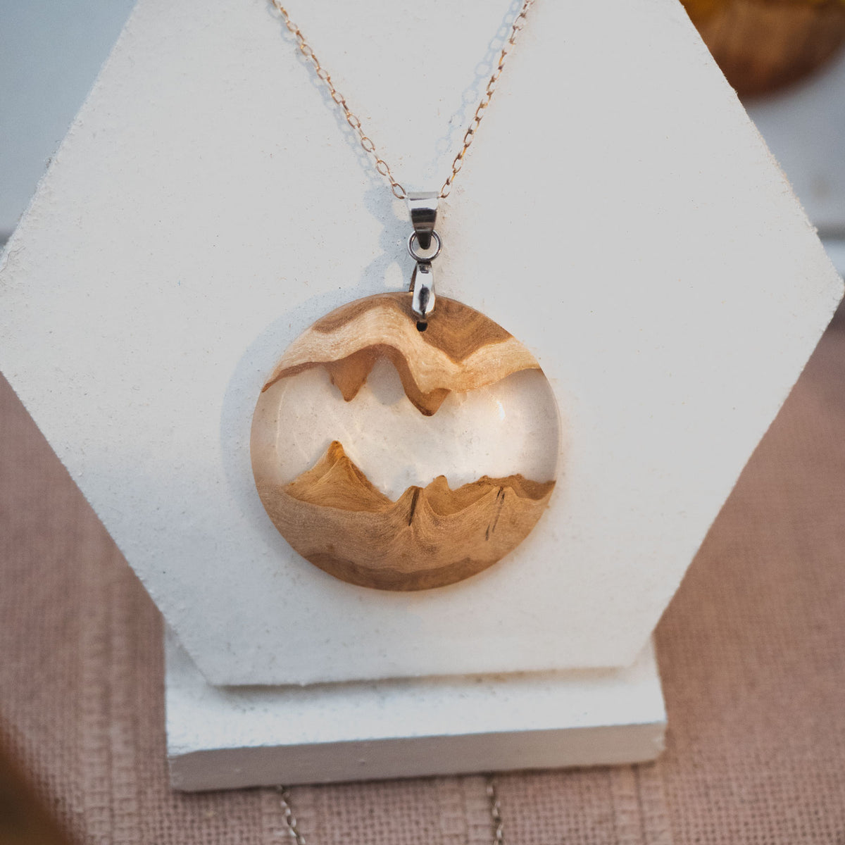 Pendentif en loupe d'eucalyptus - Transparent