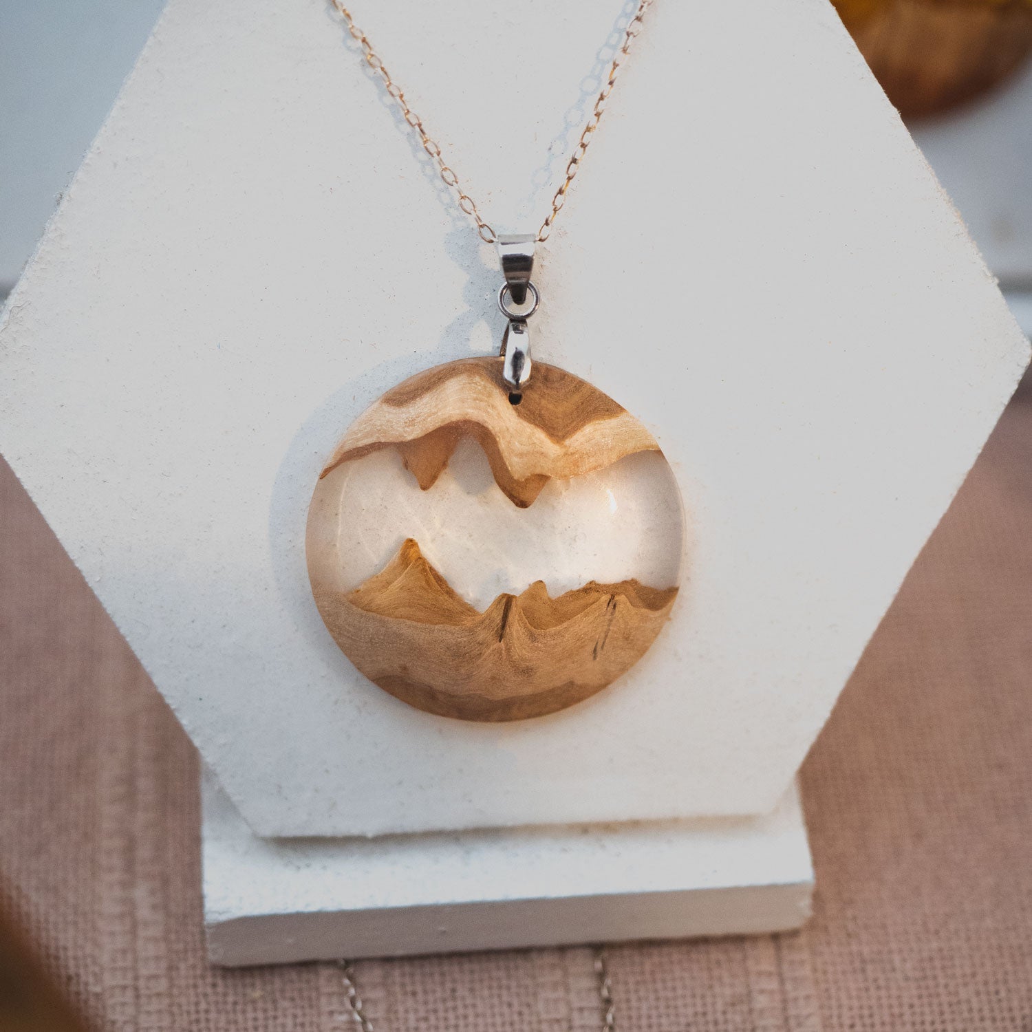 Pendentif en loupe d'eucalyptus - Transparent