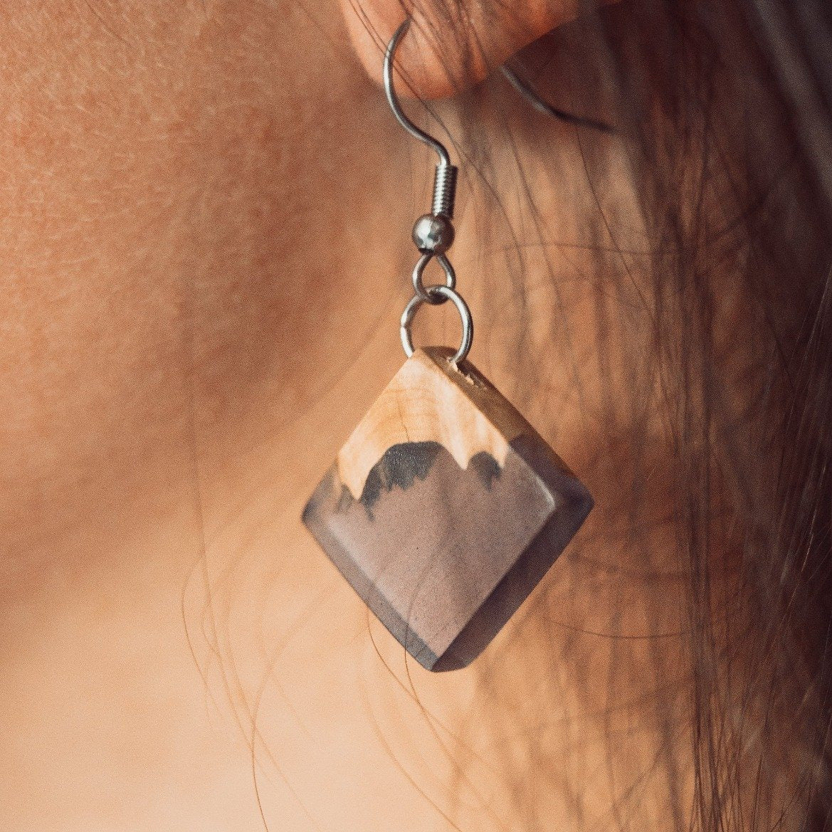 Boucles d'oreilles en loupe d'eucalyptus