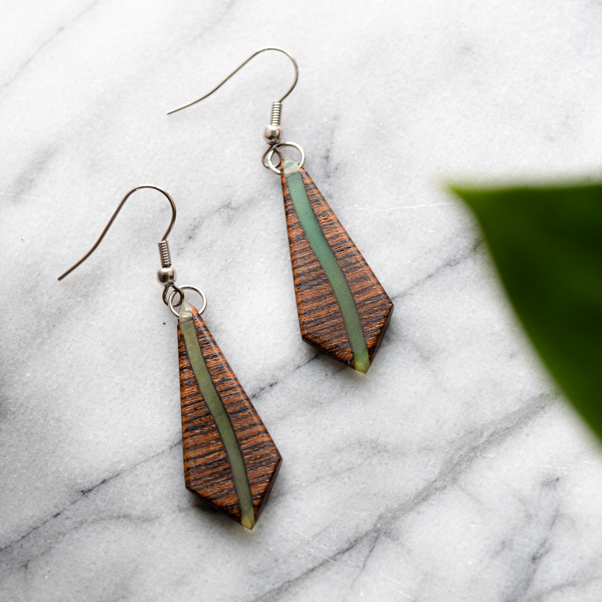 Boucles d'oreilles en bois de bocote